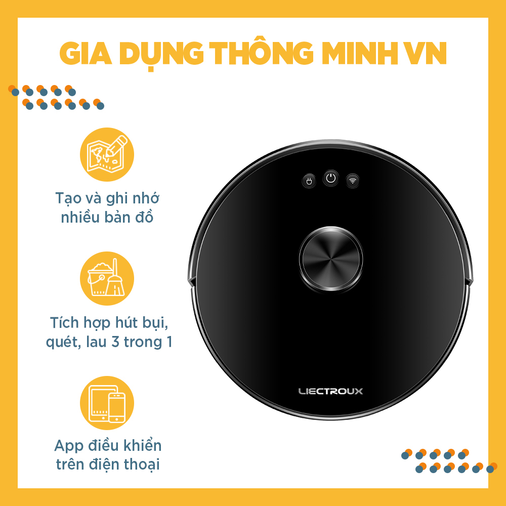 Robot hút bụi lau nhà thông minh liectroux xr500 - hàng chính hãng có bảo hành