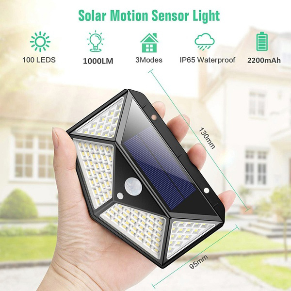 [FREESHIP]Đèn Led năng lượng mặt trời Solar CL100, kháng nước IP65, cảm biến chuyển động