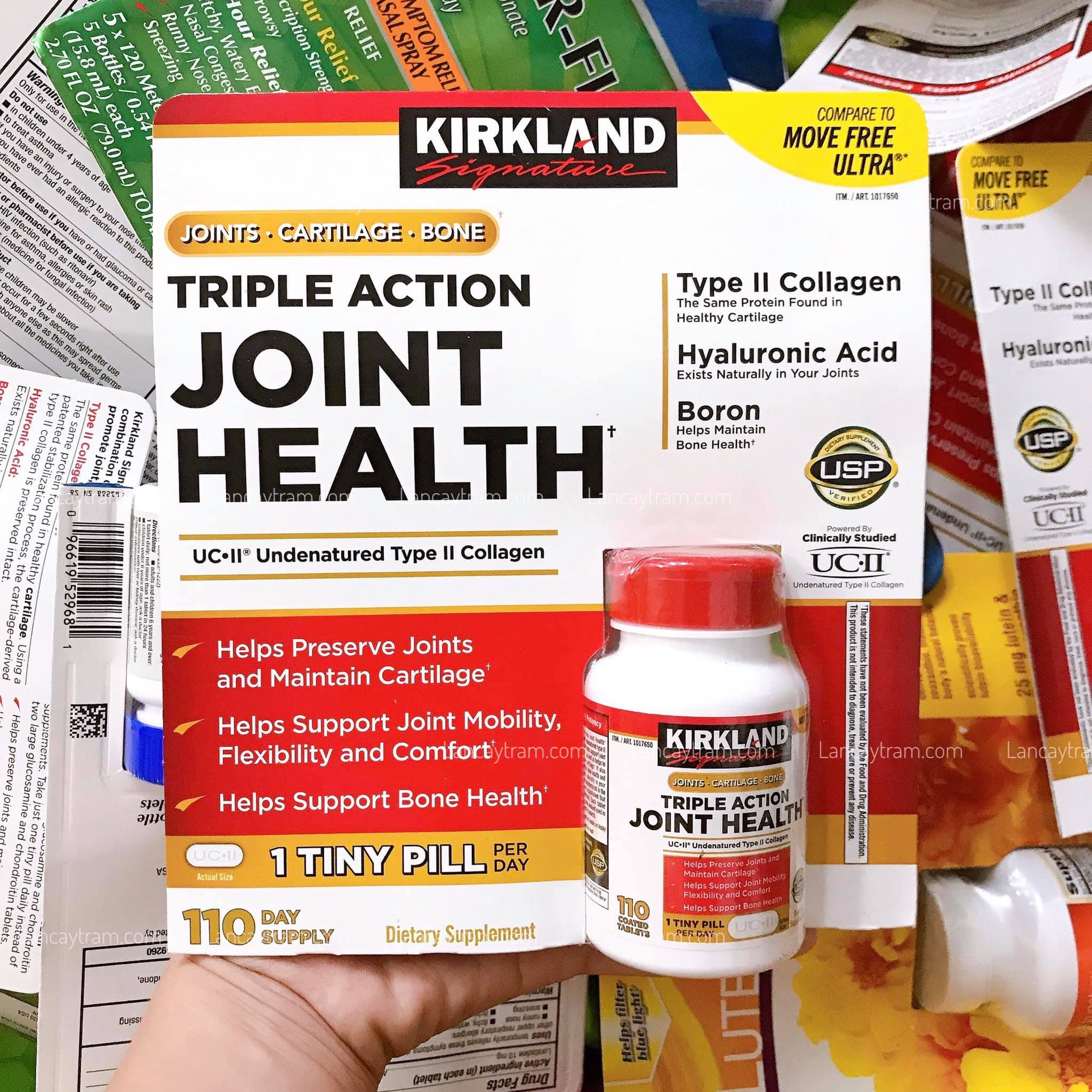 [HCM][HANGMYNHAP] VIÊN UỐNG UC II HỖ TRỢ KHỚP KIRKLAND SIGNATURE TRIPLE ACTION JOINT HEALTH 110 VIÊN