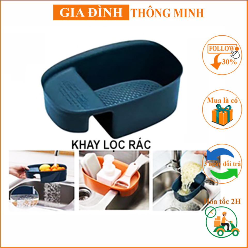 Khay Nhựa, Rổ Nhựa lọc rác gác bồn rửa chén siêu tiện dụng đa năng