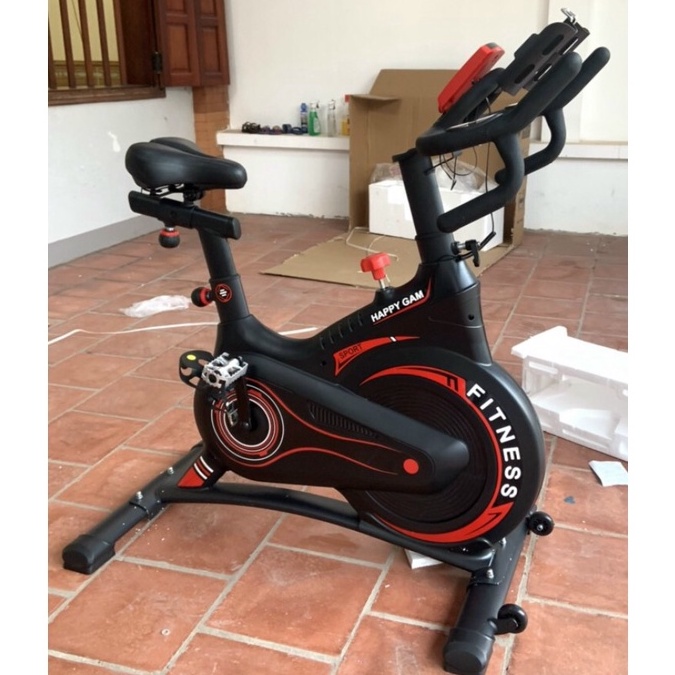 Xe đạp tập thể dục FITNESS GH-508, KHÁNG TỪ siêu êm Cảm biến nhịp tim, có
