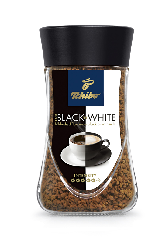 Cafe hòa tan tchibo black and white lọ 100g