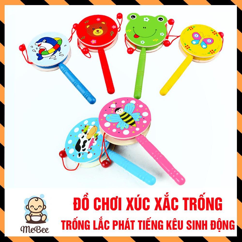 Combo 2 Đồ chơi xúc xắc trống bằng gỗ sinh động cho bé SHOPMEBEE