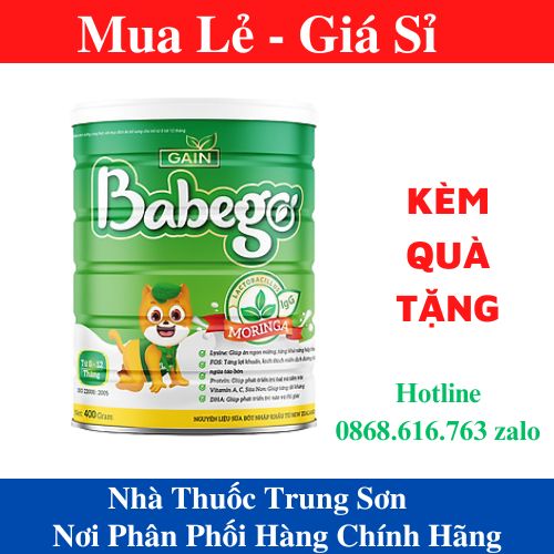 Sữa Babego 400g sữa mát tăng cân, trị biếng ăn, táo bón
