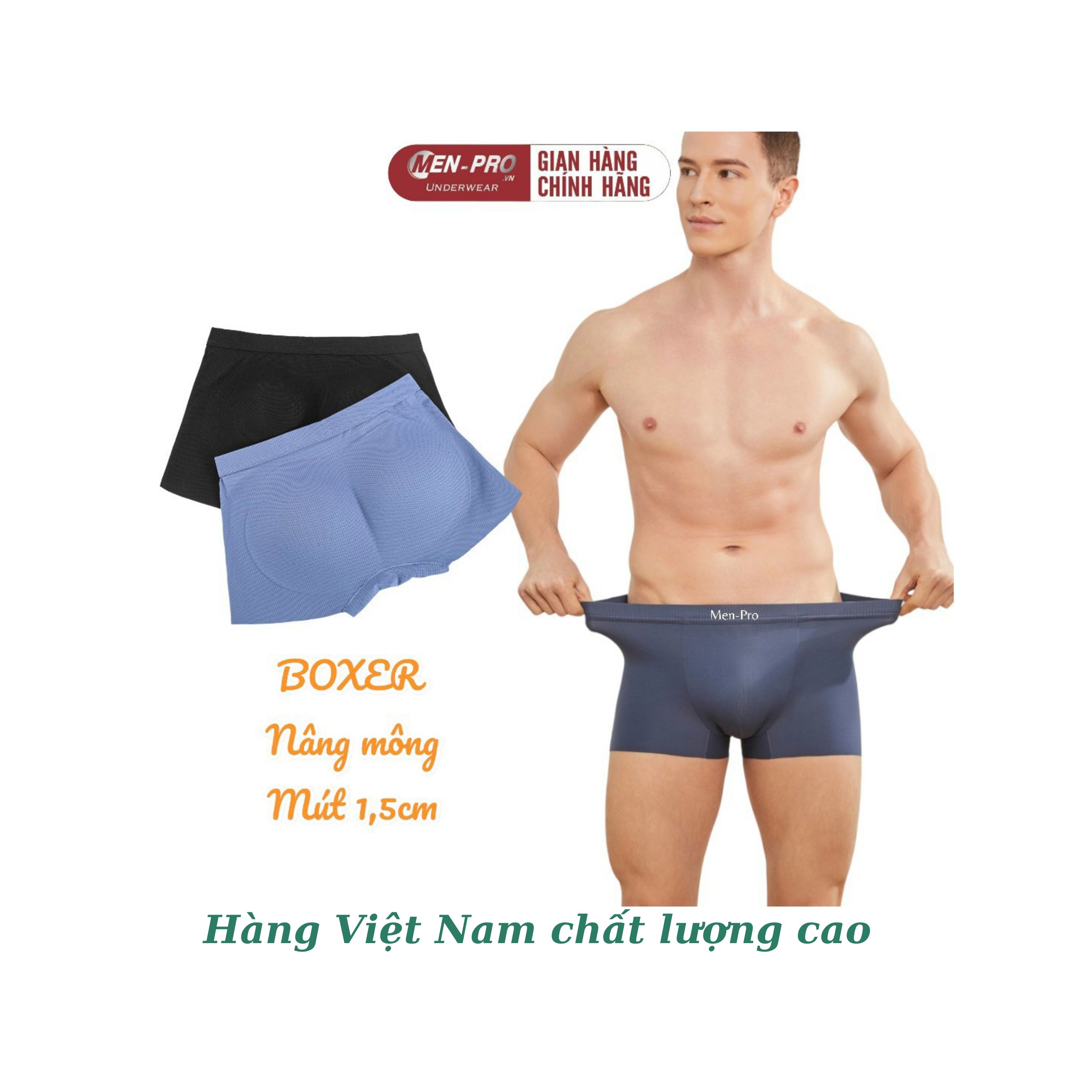 Combo 2 Quần lót độn mông Nam giới không dấu vết - Menpro.vn - HAMY-STORE