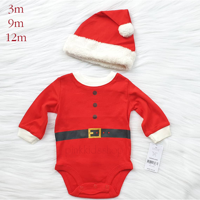 Set bodysuit trang phục Noel cho bé carters Nhập Mỹ CA119G377