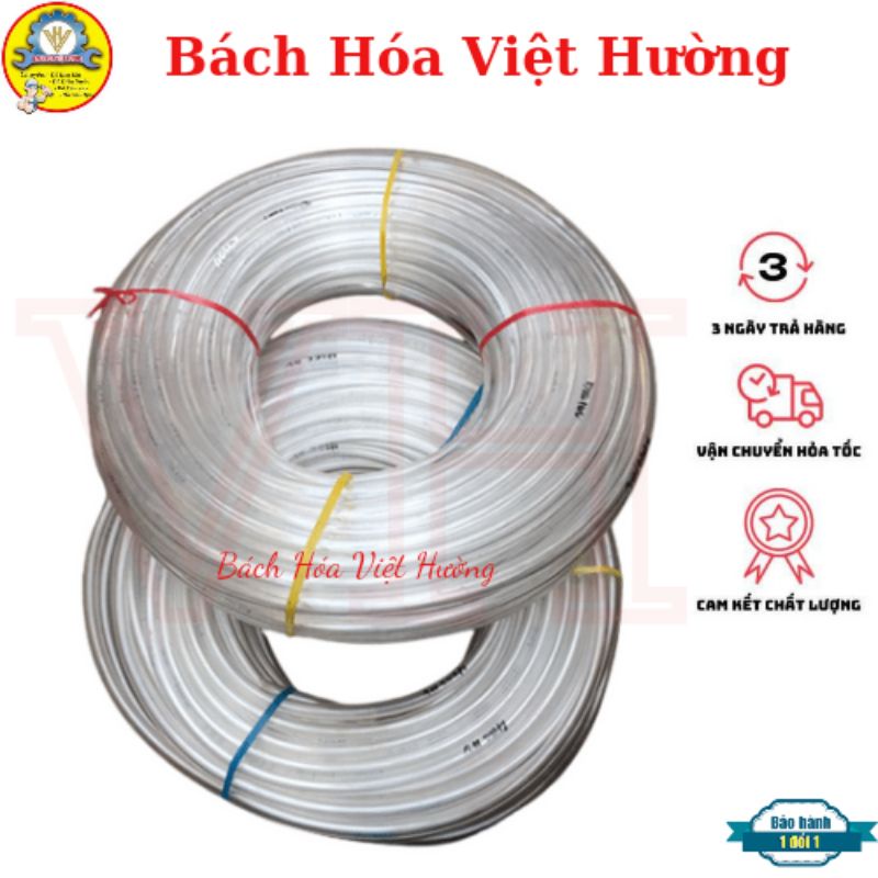 Cuộn 40 mét Dây tio, ống tio mềm dẻo trong suốt dùng cho máy lọc nước, dẫn nước,lấy thăng bằng đủ loại 6mm,8mm,10mm,12mm