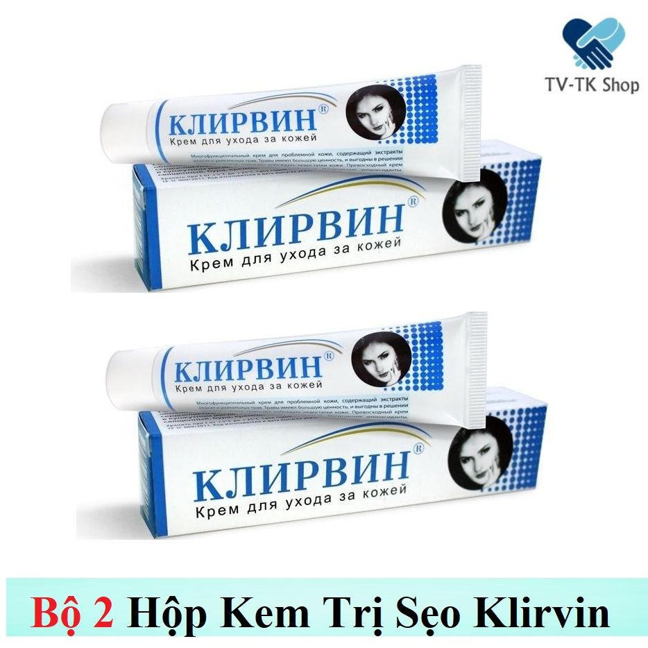 Bộ 2 Hộp Kem Làm Mờ Sẹo Klirvin Cream Nga (25g/Tuýp)