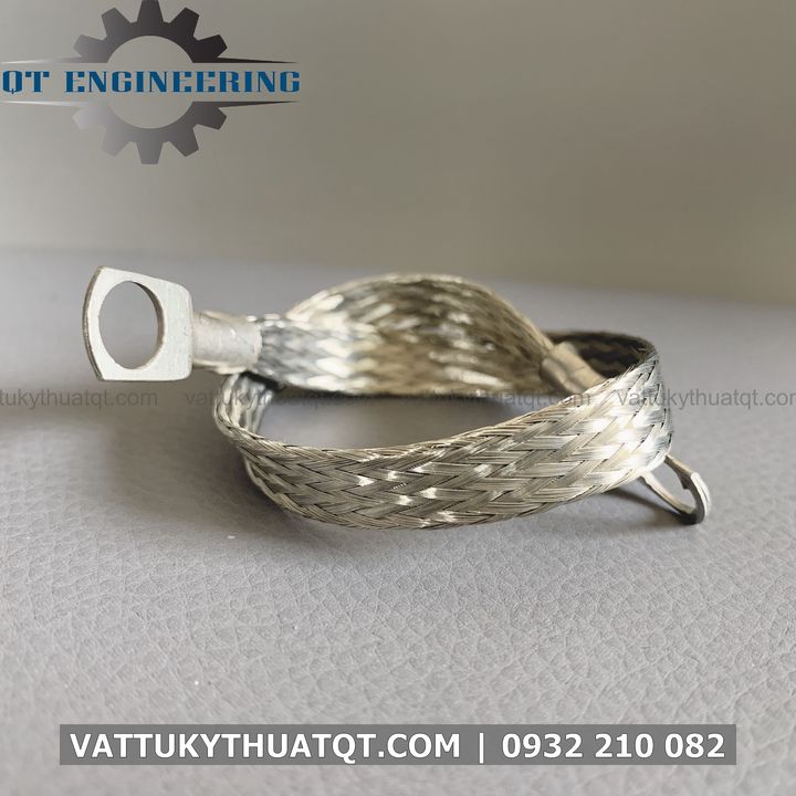 Dây đồng bện tiếp địa dài 200mmx4mm2 - Bấm Cos SC | VATTUKYTHUATQT.COM