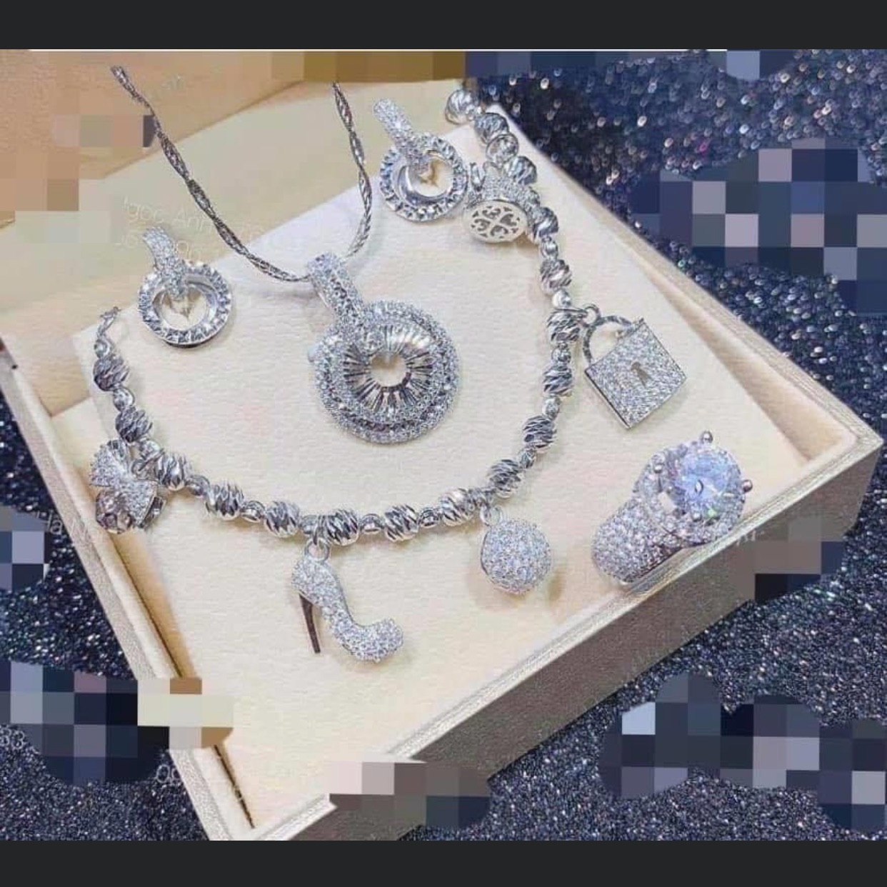 Giảm giá Mặt dây chuyền bạc đính đá cz pnjsilver xmxmk000062 - BeeCost