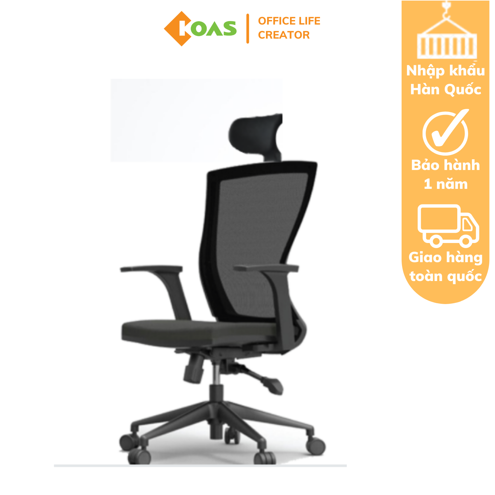 Ghế xoay văn phòng nhập khẩu hàn quốc incla - bch1106smf
