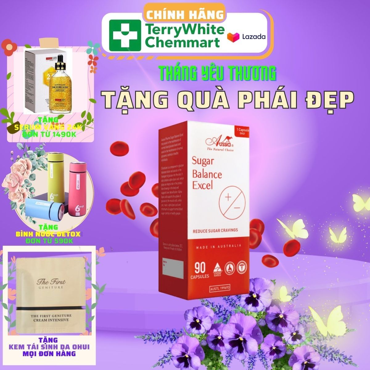 Viên uống hỗ trợ cân bằng đường huyết Aussia Sugar Balance Excel 90 viên