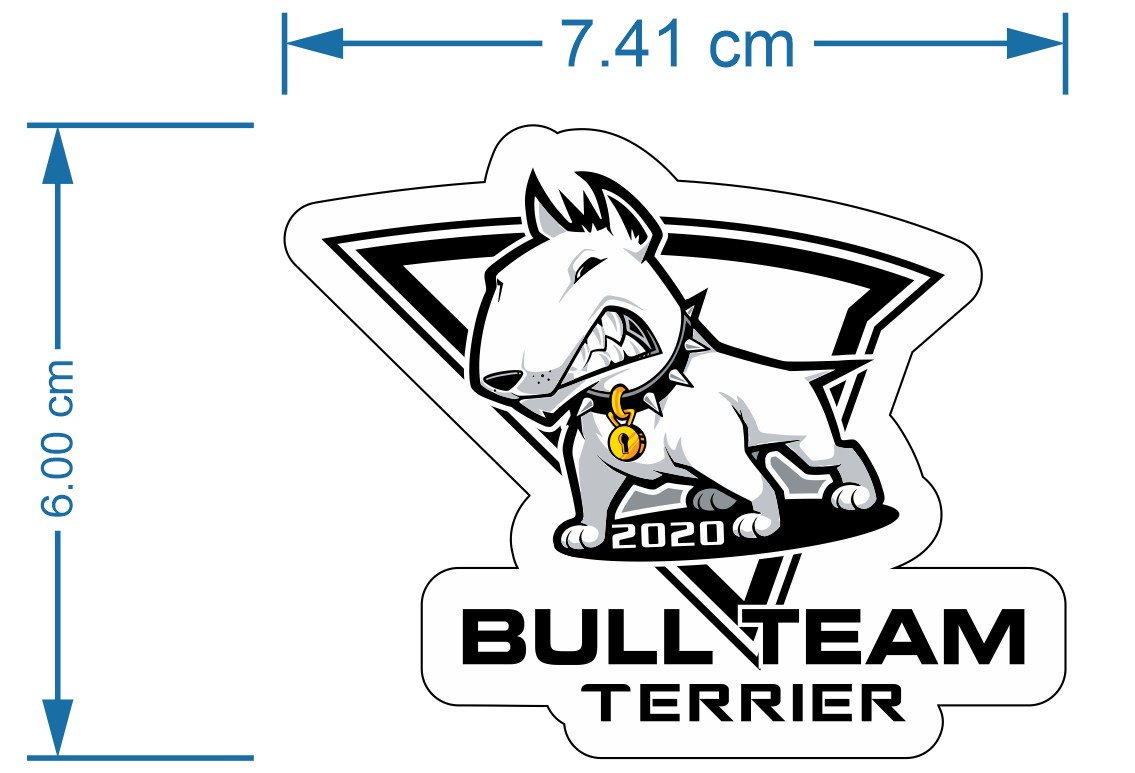 Tem Logo BULL TEAM - Tem 3 lớp chống nước, chống phai màu 555006
