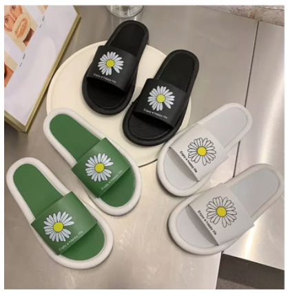 [HCM]Dép Quai Ngang Nữ Hoa Cúc Đế Bánh Mì Phong Cách Hàn Quốc 2020 Thiết Kế Bắt Mắt Nổi Bật