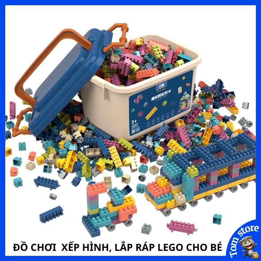 Bộ đồ chơi Lego xếp hình, ghép hình trí tuệ cho bé trai và bé gái 3 4 5 6 7 tuổi. Trò chơi lắp ráp, lắp ghép thông minh cho trẻ em TOM58