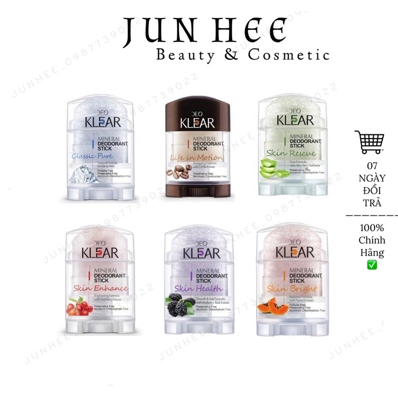 Lăn khử mùi đá khoáng Deo KLEAR Thái Lan Chính hãng