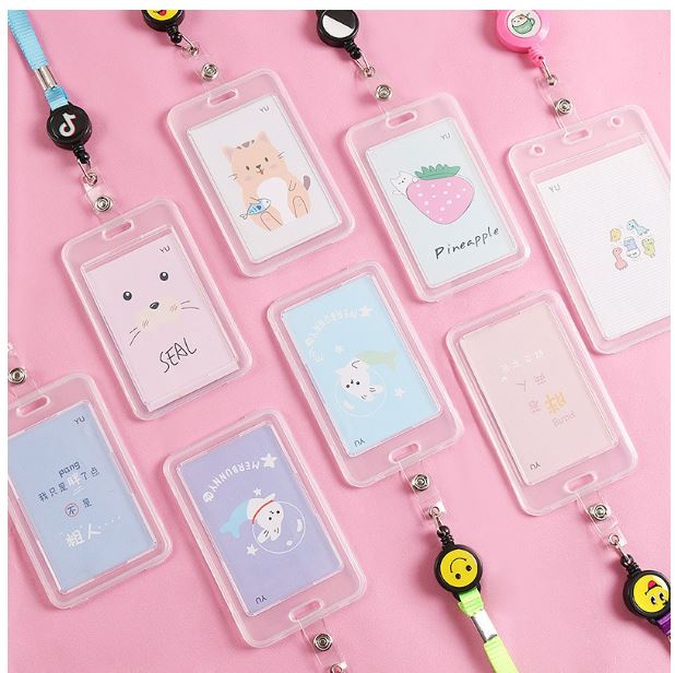 [HCM]Dây đeo thẻ sinh viên học sinh có dây rút kéo giãn nhiều màu