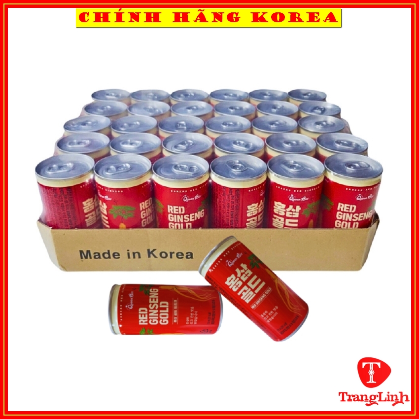 Nước hồng sâm Lon hàn quốc chính hãng, thùng 30 lon - Tăng đề kháng, Sức khỏe, Bổ sung vitamin - tranglinh