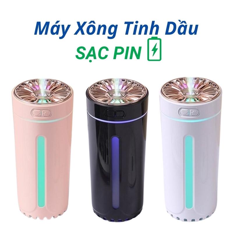 Máy xông tinh dầu phòng ngủ sạc pin cao cấp máy khuếch tán tinh dầu xe hơi máy phun sương tạo ẩm giúp toả hương thơm mát khử mùi diệt khuẩn đuổi muỗi đuổi côn trùng