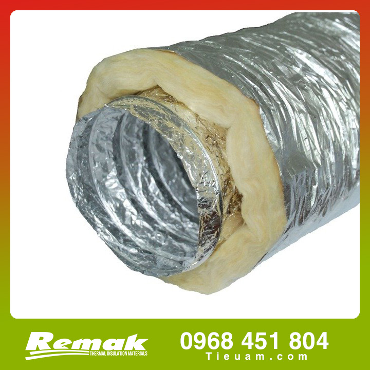 Ống gió mềm bảo ôn cách âm cách nhiệt có bông thủy tinh D100 -> D300