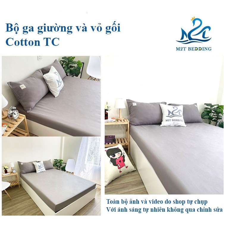 Hot-selling household goods Bộ ga giường và vỏ gối Cotton Tici M2T Bedding ga gối Cotton Hàn Quốc đủ size drap nệm