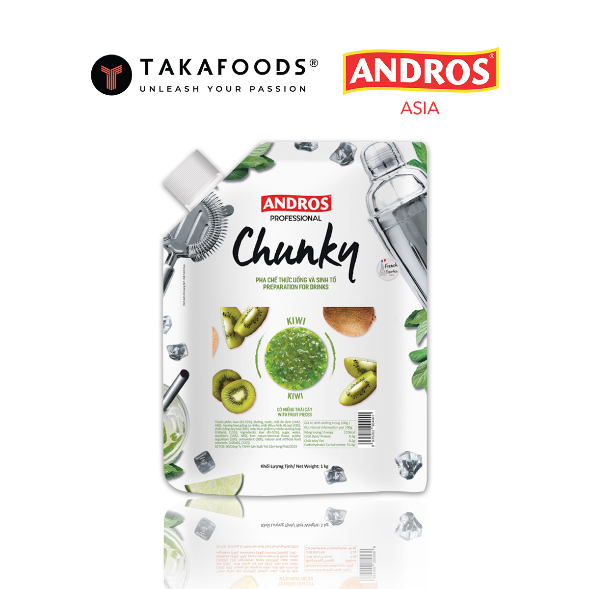 Mứt trái cây Chunky Kiwi bịch 1 kg. Hàng chính hãng công ty có sẵn giao ngay