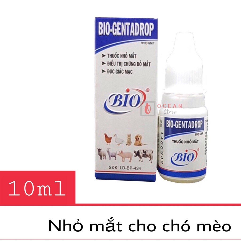 Chai nước nhỏ mắt bio-gentadrop cho thú cưng chó mèo