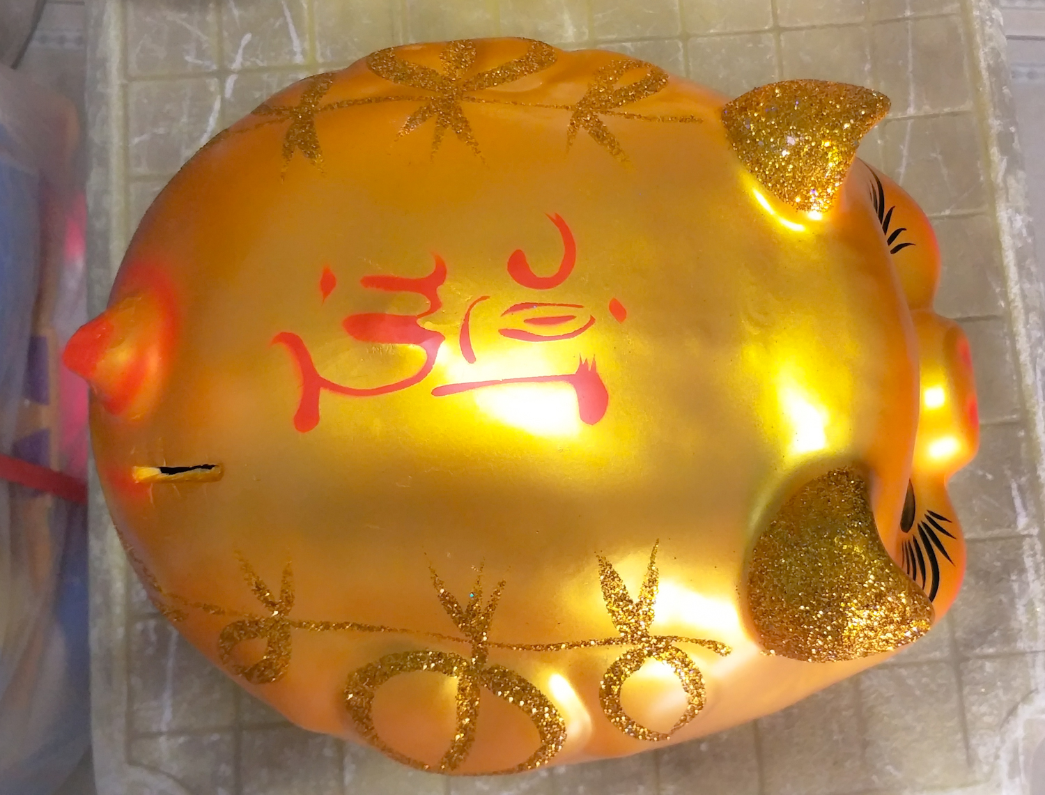 Heo TRÁI ĐÀO, heo đất tiết kiệm tiền size 30cm