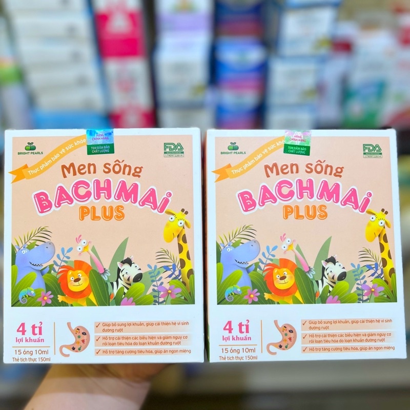 Men sống Bạch Mai Plus bổ sung lợi khuẩn hộp 15 ống cho bé từ sơ sinh