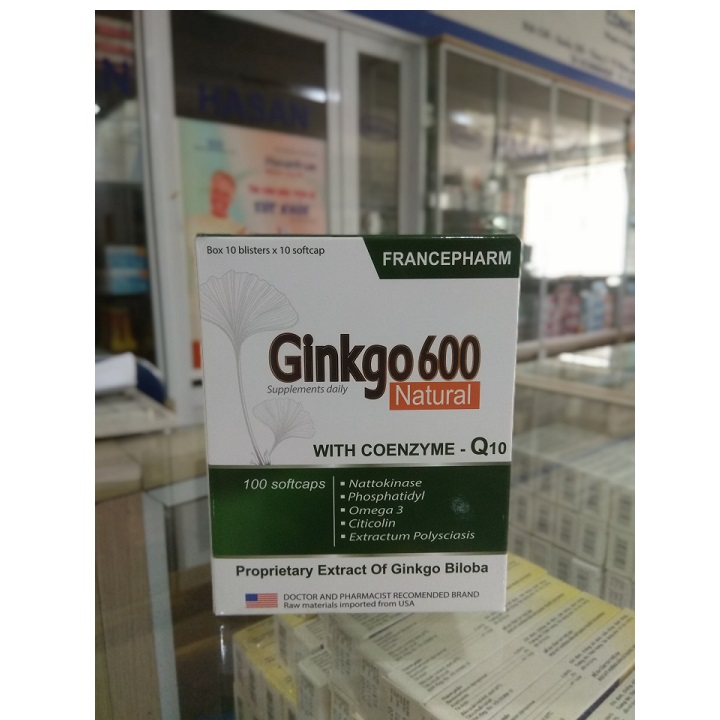 COMBO 5 HÔP GINKGO 600 NATURAL HOẠT HUYẾT DƯỠNG NÃO- SẢN XUẤT TẠI VIỆT NAM