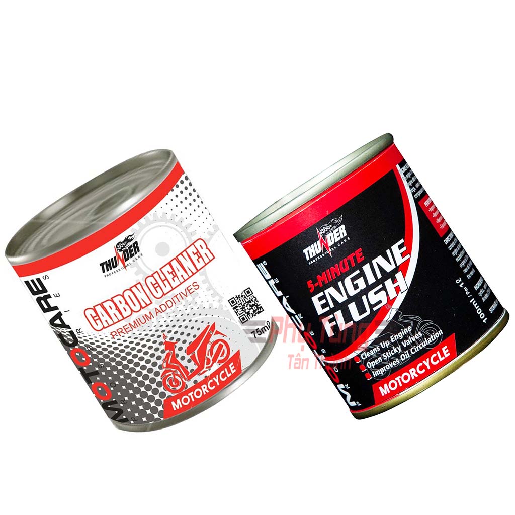 Súc rửa động cơ thunder engine flush và vệ sinh buồng đốt kim phun thunder carbon cleaner-pttt