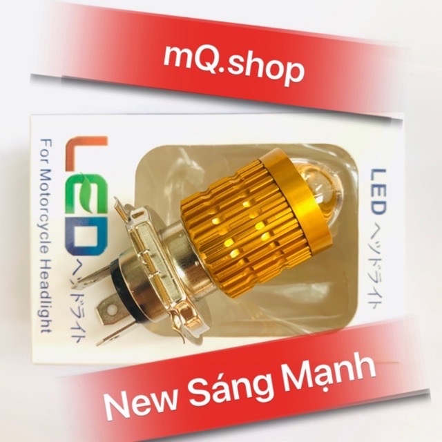 Đèn Pha Led Bi Cầu Mini Chân Đèn H4 SIÊU SÁNG Cos Vàng Pha Trắng , Bảo Hành 06 Tháng Đổi Mới