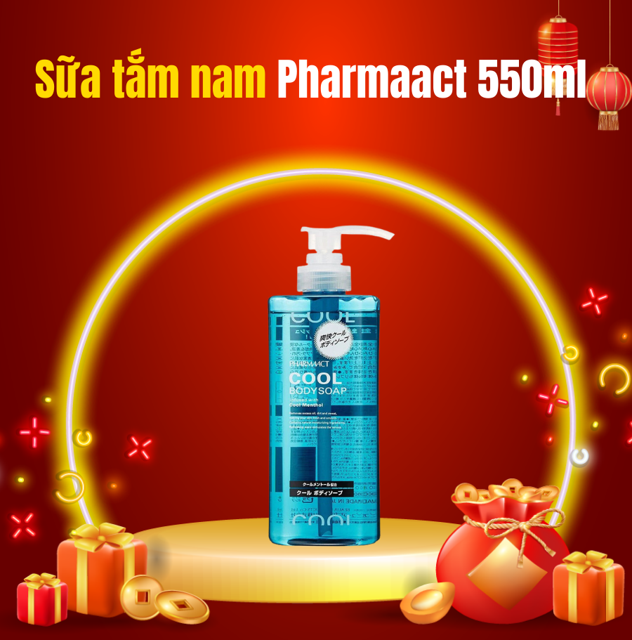 Sữa tắm nam Cool Body Soap Pharmaact 550ml - HÀNG NHẬT NỘI ĐỊA