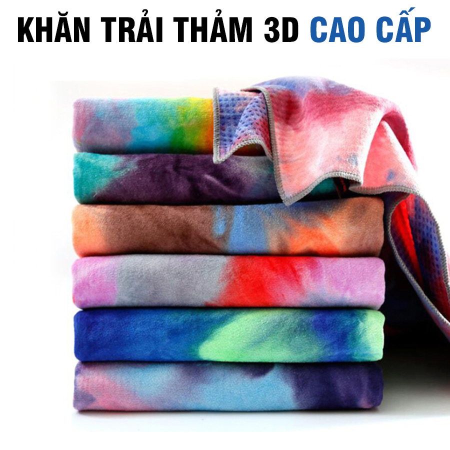 Khăn trải thảm Yoga 3D chống trơn trượt với các hạt sillicon