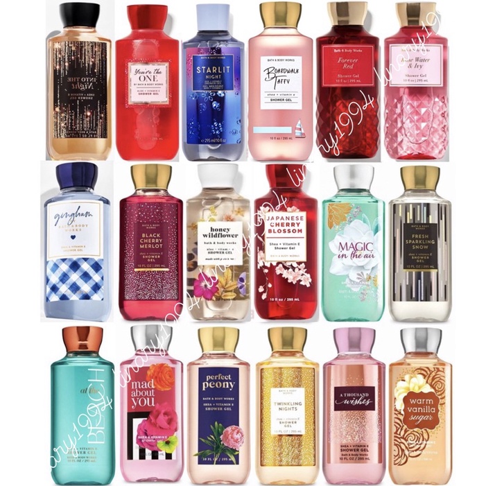 Gel tắm thơm bath & body works
