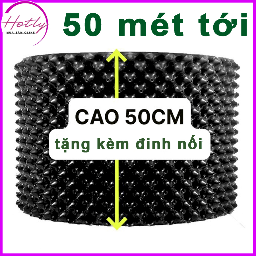 50 mét bầu ươm cây v6 cao 50cm dày 6mm, cắt theo mét dài khách đặt, tặng ốc vít-77902