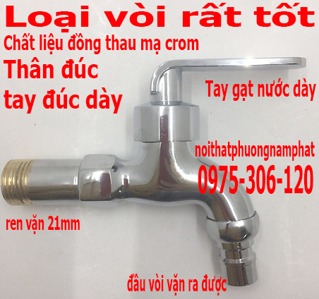 LOẠI 1-HÀNG ĐÚC Vòi Hồ Vòi Xả Nước Vòi Máy Giặt Bằng Đồng Thau Mạ Bóng F8003, hàng đúc nên nước mạnh rumine