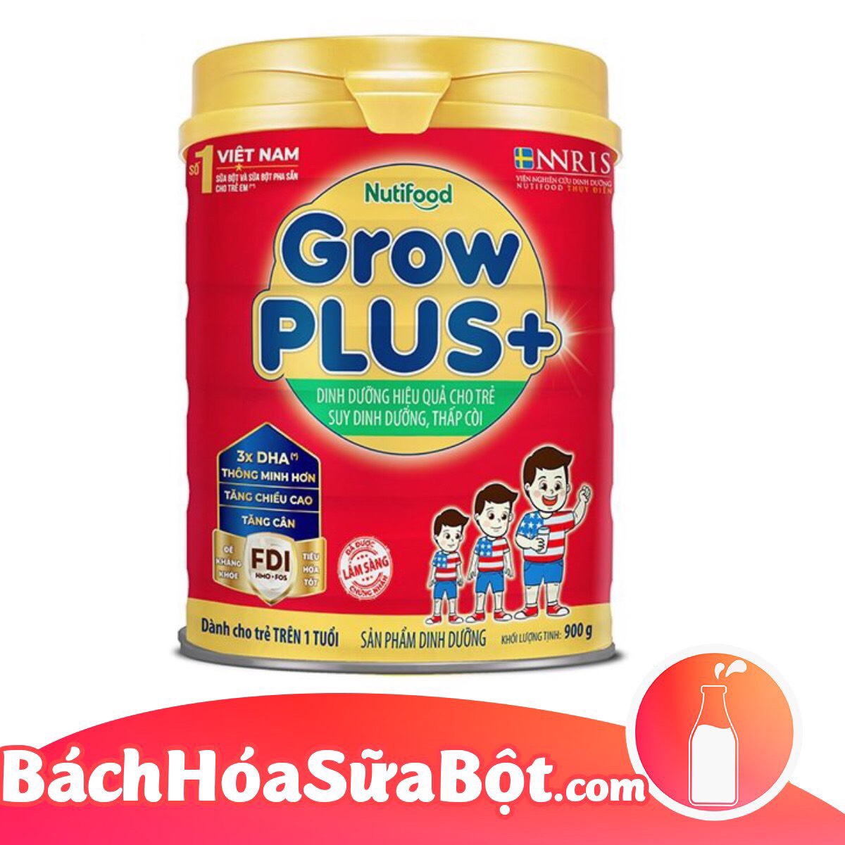 Sữa bột nutifood grow plus+ đỏ 900g