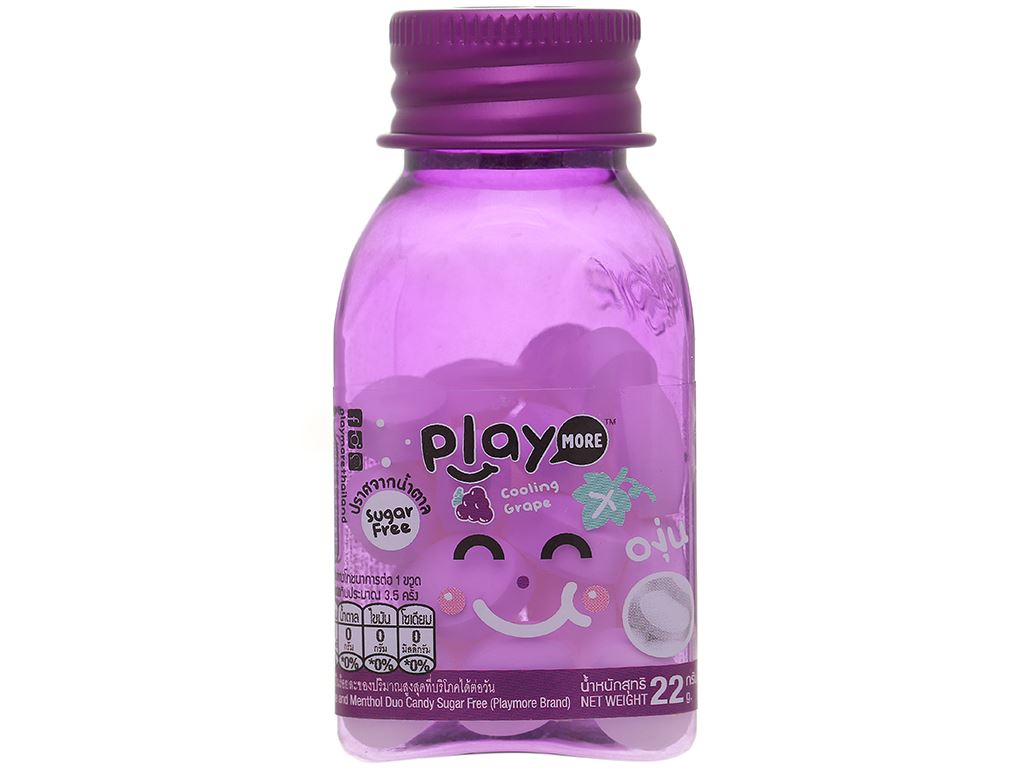 Kẹo the không đường hương nho play more cooling grape