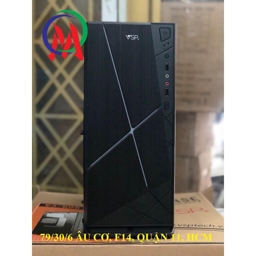 Vỏ case máy tính vsp v3-608 led rgb gaming màu đen