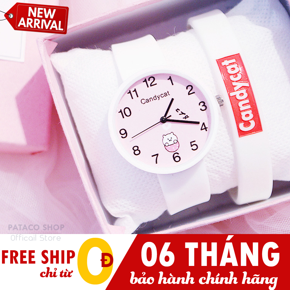 Đồng hồ nam nữ Candycat C89 hình gấu trúc mặt ngố siêu cute dây silicon bền bỉ bảo hành 6 tháng