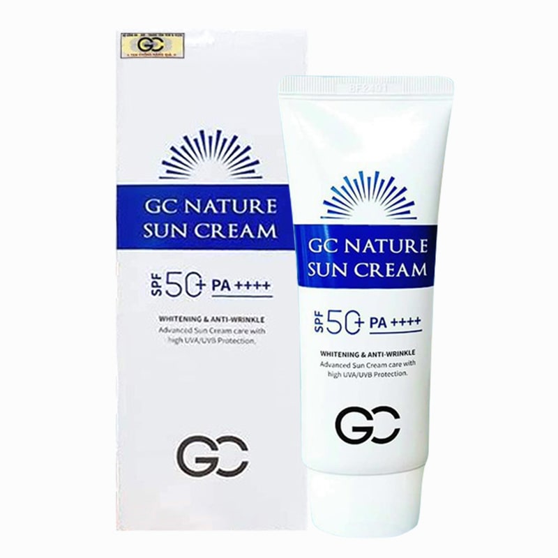 Kem Chống Nắng Nâng Tone Dưỡng Trắng GC Nature Sun Cream SPF 50+ PA++++ 60ml, Kem Chống Nắng Hàn Quốc 60ml