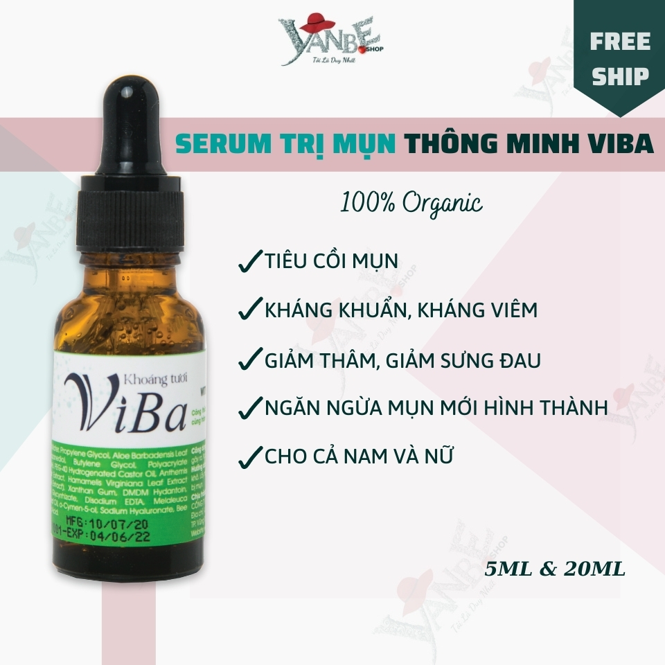 Serum mụn thông minh viba 20ml- serum mụn tuổi dậy thì - serum mụn tuổi teen -serum mụn sưng viêm_ yanbe_shop