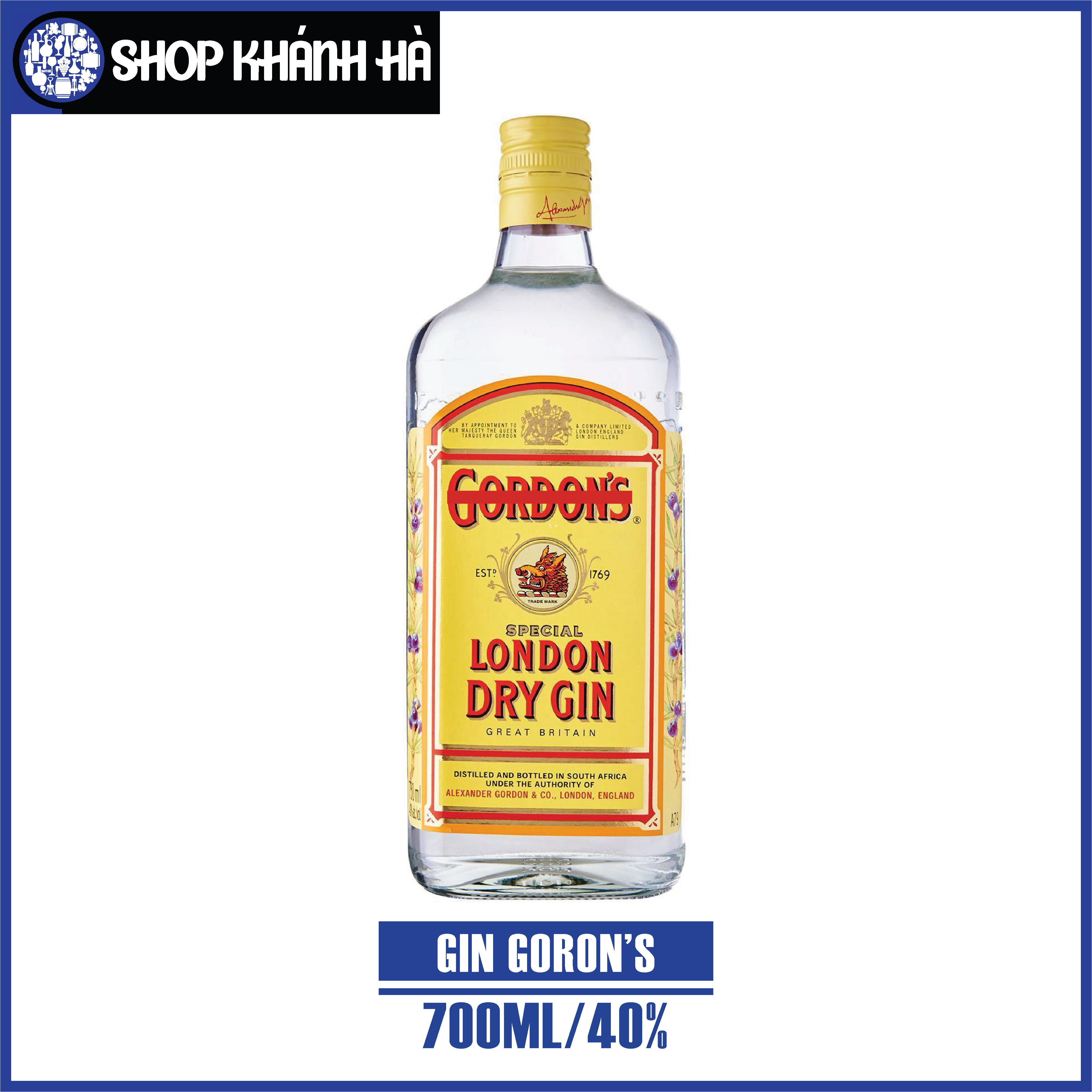 [Shop Khánh Hà] GIN GORDON LONDON DRY - CHAI/700ML - 40