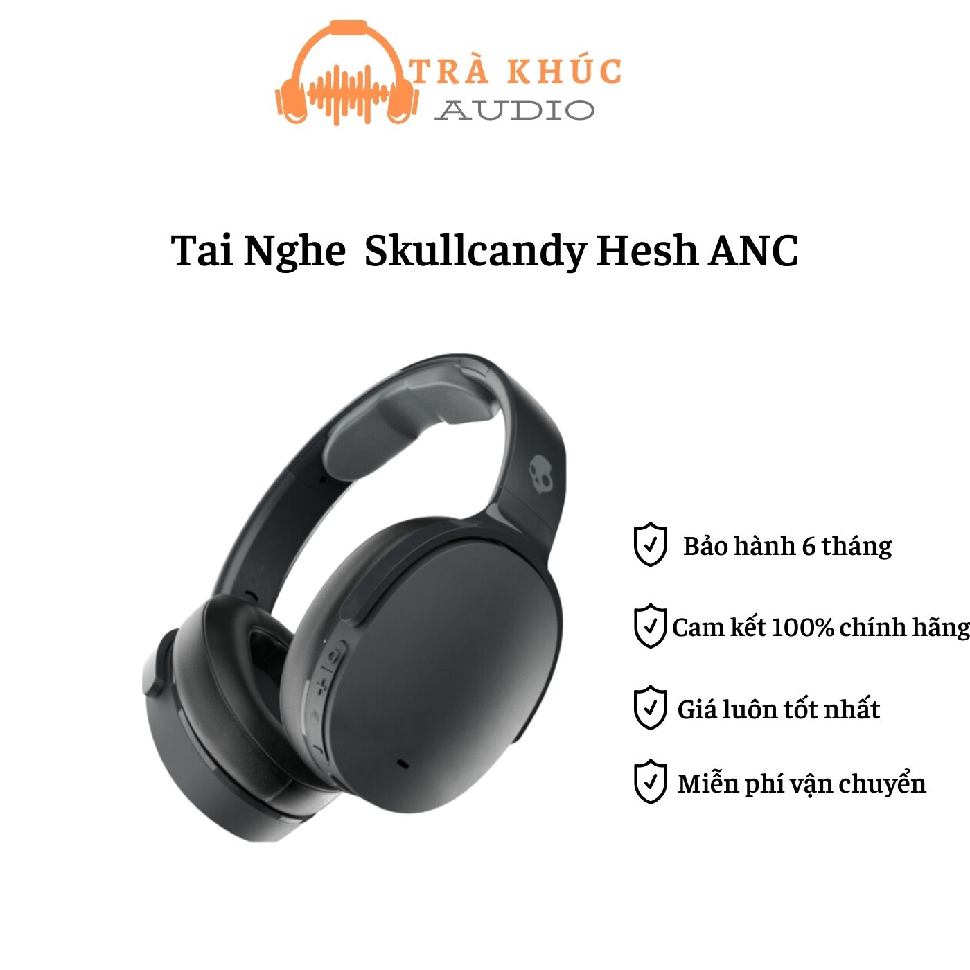 Tai Nghe Bluetooth Chụp Tai Skullcandy Hesh ANC New Fullbox Chính Hãng