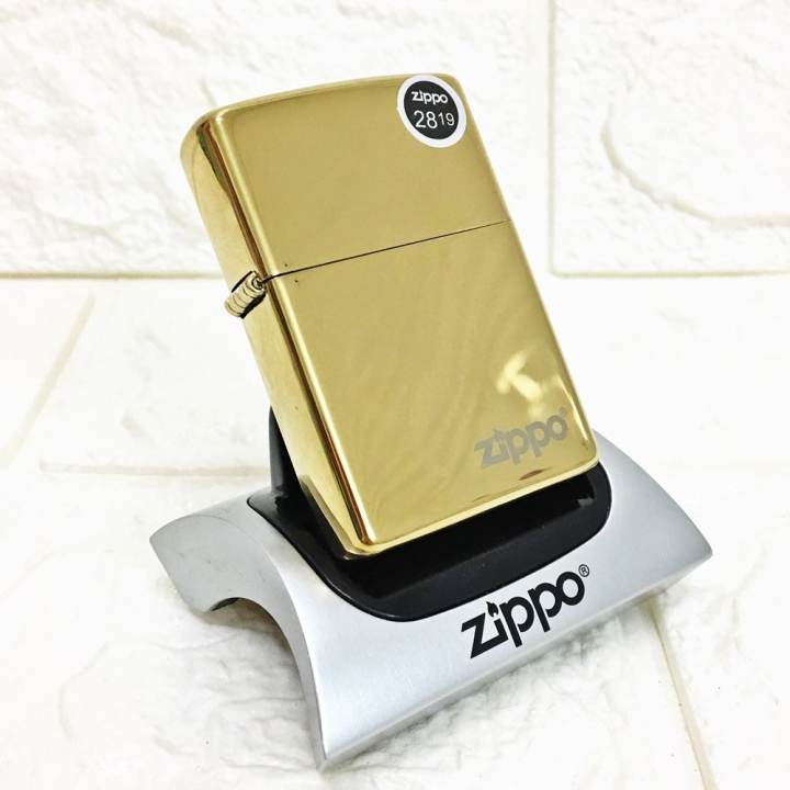 Zippo mỹ trơn bóng vàng fullbox - bật lửa zippo usa chrome - bật lửa zippo xịn