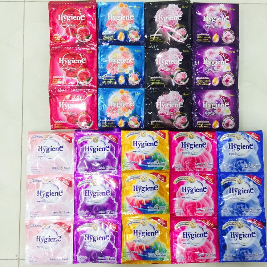 Dây 12 gói nước xả vải hygiene thái lan siêu thơm đậm đặc - nước xả hygiene thái lan