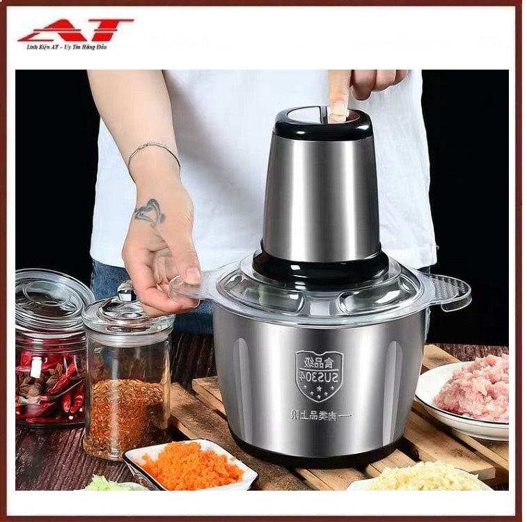 Máy xay thịt đa năng cối inox dung tích 2 lít - 250w
