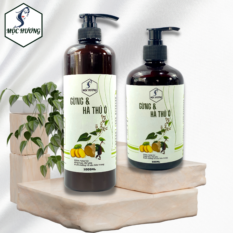 Dầu gội gừng, hà thủ ô - giảm khô gãy – mượt tóc – dưỡng mượt tóc