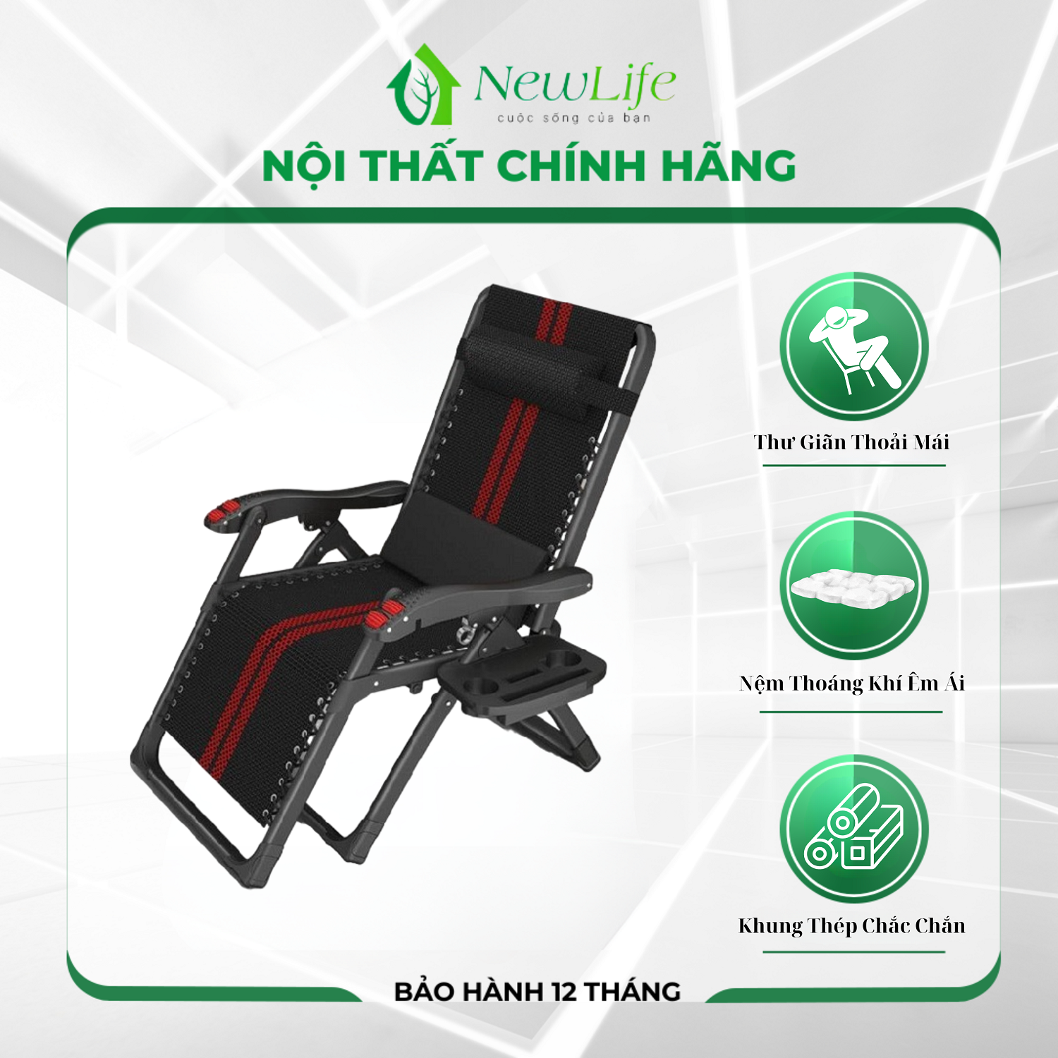 Ghế xếp thư giãn có massage tay, Giường xếp thư giãn gấp gọn cao cấp